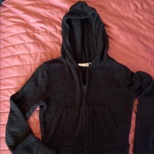 SO Black Cozy Hooded Sweater